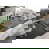 Mexen Enzo 1-compartment granite sink with a drip tray and kitchen mixer tap Flora, Grey - 6506-71-670401-07