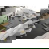 Mexen Enzo 1-compartment granite sink with a drip tray and kitchen mixer tap Flora, Grey - 6506-71-670401-57-G