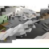 Mexen Enzo 1-compartment granite sink with a drip tray and kitchen mixer tap Flora, Grey - 6506-71-670401-70-B
