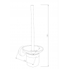 Mexen Loft toilet brush, Black - 7012650-70
