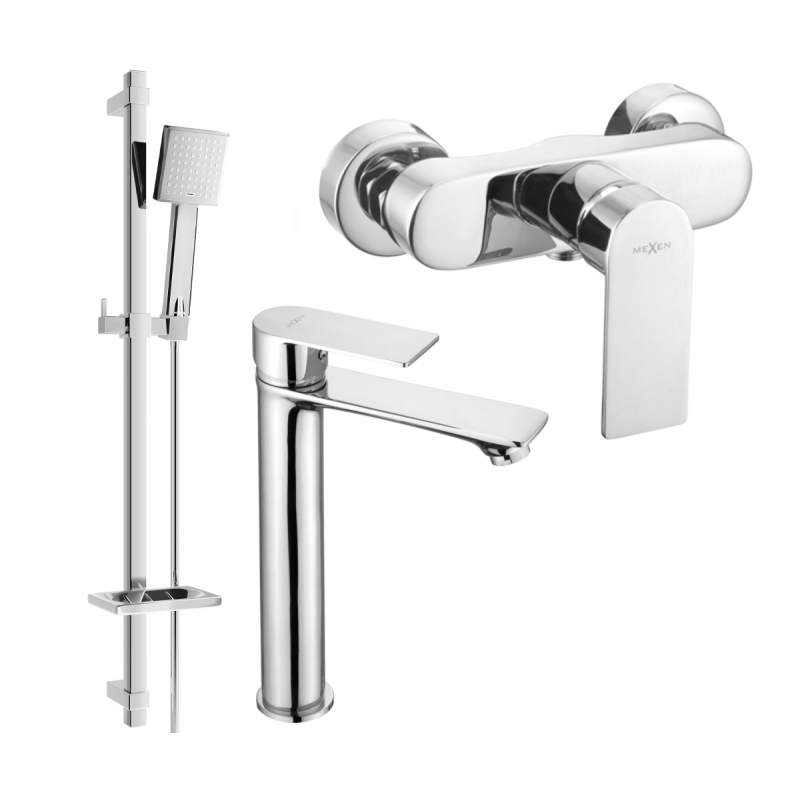 Mexen Royo DQ45 shower set, Chrome - 72214DQ45-00