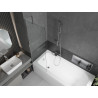 Mexen Vega rectangular bathtub 180 x 80 cm with enclosure and 1-wing screen 60 cm, transparent, chrome - 550118080X9506000001