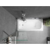 Mexen Vega rectangular bathtub 180 x 80 cm with enclosure and 1-wing screen 60 cm, transparent, chrome - 550118080X9506000001