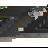 Mexen Enzo 1-compartment granite sink with a drip tray and kitchen mixer tap Flora, spotted black - 6506-76-670401-57-G