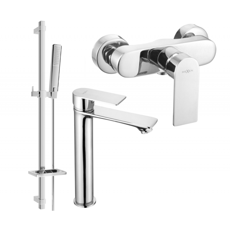 Mexen Royo DQ72 shower set, Chrome - 72214DQ72-00