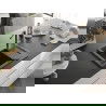 Mexen Enzo 1-compartment granite sink with a drip tray and kitchen mixer tap Flora, spotted black - 6506-76-670401-57-B