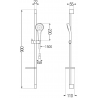 Mexen Royo DF05 shower set, White - 72214DF05-20