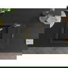 Mexen Enzo 1-compartment granite sink with a drip tray and kitchen mixer tap Flora, Black - 6506-77-670401-57-G