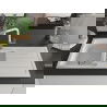 Mexen Andres 1.5-compartment granite sink with a drip tray and kitchen mixer tap Flora, White - 6515-20-670401-02