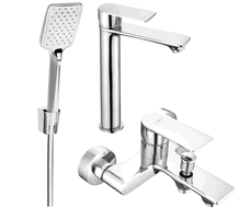 Mexen Royo R62 bath set, chrome - 72213R62-00