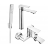 Mexen Royo R72 bath set, chrome - 72213R72-00
