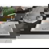 Mexen Tomas 2-compartment granite sink with a kitchen mixer tap Flora, White - 6516-20-670401-00