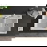 Mexen Tomas 2-compartment granite sink with a kitchen mixer tap Flora, White - 6516-20-670401-02