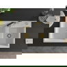Mexen Tomas 2-compartment granite sink with a kitchen mixer tap Flora, White - 6516-20-670401-57-G