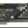 Mexen Tomas 2-compartment granite sink with a kitchen mixer tap Flora, Grey - 6516-71-670401-07