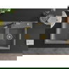 Mexen Tomas 2-compartment granite sink with a kitchen mixer tap Flora, Grey - 6516-71-670401-57-G