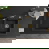 Mexen Tomas 2-compartment granite sink with a kitchen mixer tap Flora, Black/Silver metallic - 6516-73-670401-57-G