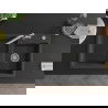 Mexen Tomas 2-compartment granite sink with a kitchen mixer tap Flora, spotted black - 6516-76-670401-00
