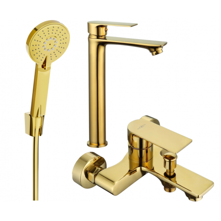 Mexen Royo R40 bathtub set, Gold - 72213R40-50