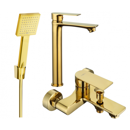 Mexen Royo R45 bath set, gold - 72213R45-50