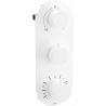 Mexen Kai 3-outlet thermostatic bath-shower mixer tap, white - 77603-20