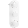 Mexen Kai 3-outlet thermostatic bathtub and shower mixer tap, White - 77603-20