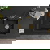 Mexen Tomas 2-compartment granite sink with a kitchen mixer tap Flora, Black - 6516-77-670401-57-G