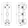 Mexen Kai 3-outlet thermostatic bathtub and shower mixer tap, White - 77603-20