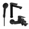 Mexen Royo R05 bathtub set, Black - 72213R05-70