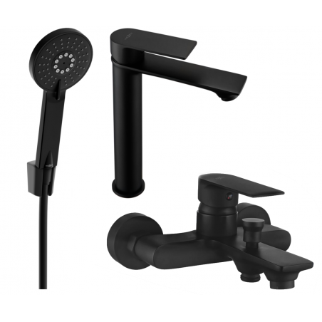 Mexen Royo R40 bathtub set, Black - 72213R40-70