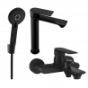 Mexen Royo R40 bath set, black - 72213R40-70