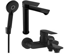 Mexen Royo R40 bathtub set, Black - 72213R40-70