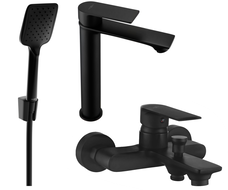 Mexen Royo R62 bathtub set, Black - 72213R62-70