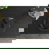 Mexen Kevin 1-compartment granite sink with a drip tray and kitchen mixer tap Flora, Black/Silver metallic - 6517-73-670401-57-B