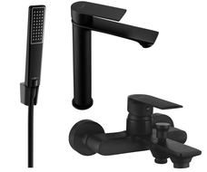 Mexen Royo R72 bath set, black - 72213R72-70
