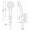 Mexen Royo R05 bathtub mixer tap with shower head, Chrome - 7223R05-00