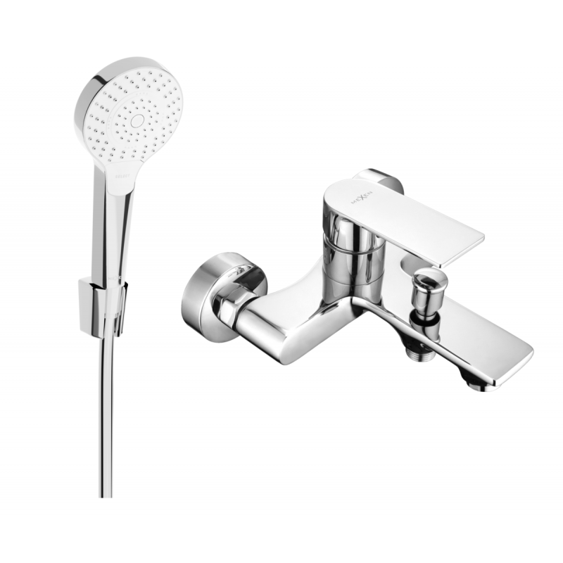 Mexen Royo R05 bathtub faucet with shower set, chrome - 7223R05-00