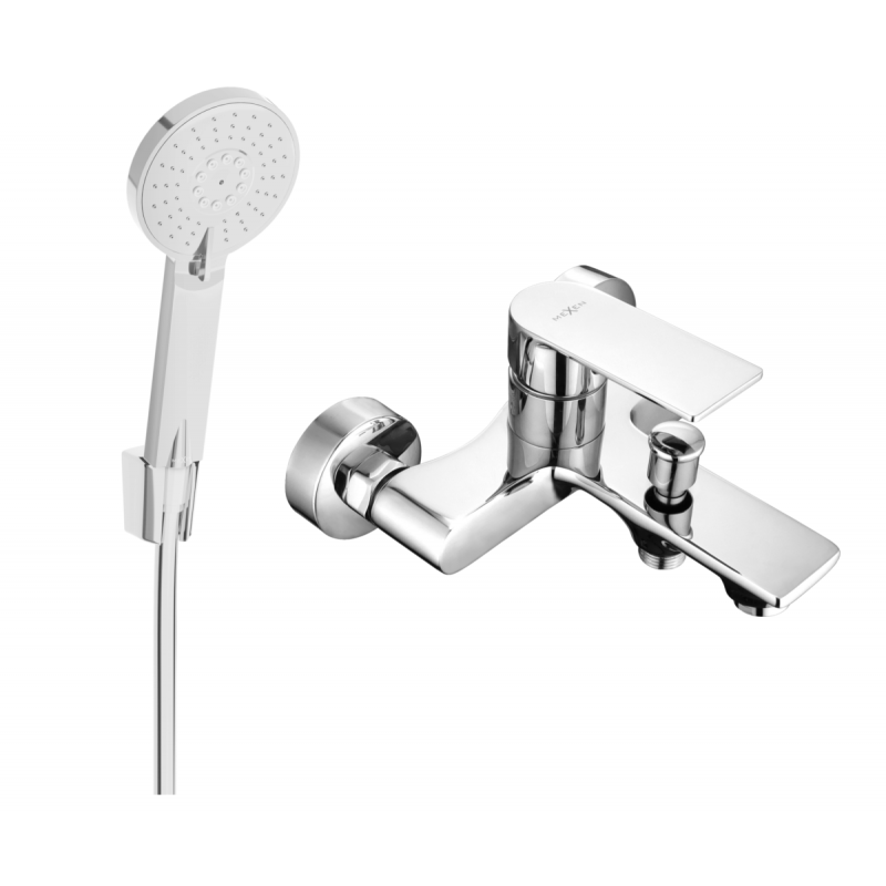 Mexen Royo R40 bathtub faucet with shower set, chrome - 7223R40-00