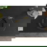 Mexen Kevin 1-compartment granite sink with a drip tray and kitchen mixer tap Flora, Black - 6517-77-670401-57-B