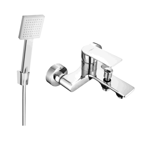 Mexen Royo R45 Bath Faucet with Shower Set, Chrome - 7223R45-00