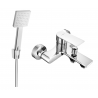 Mexen Royo R45 bathtub mixer tap with shower head, Chrome - 7223R45-00