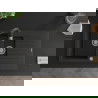 Mexen Matias 1.5-compartment granite sink with a drip tray and kitchen mixer tap Savita, Black/Gold - 6502-75-672601-70