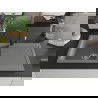 Mexen Leo 1-compartment granite sink with a drip tray and kitchen mixer tap Carla, Grey - 6501-71-670700-70