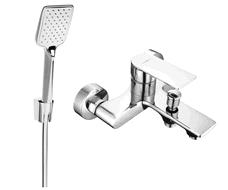 Mexen Royo R62 bathtub faucet with shower set, chrome - 7223R62-00