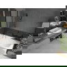 Mexen Vega 160 x 70 cm rectangular bathtub with panels and a 2-wing screen 80 cm, transparent, black - 550116070X9208027000