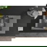 Mexen Gaspar 1.5-compartment granite sink with a drip tray and kitchen mixer tap Carla, Grey - 6507-71-670700-70