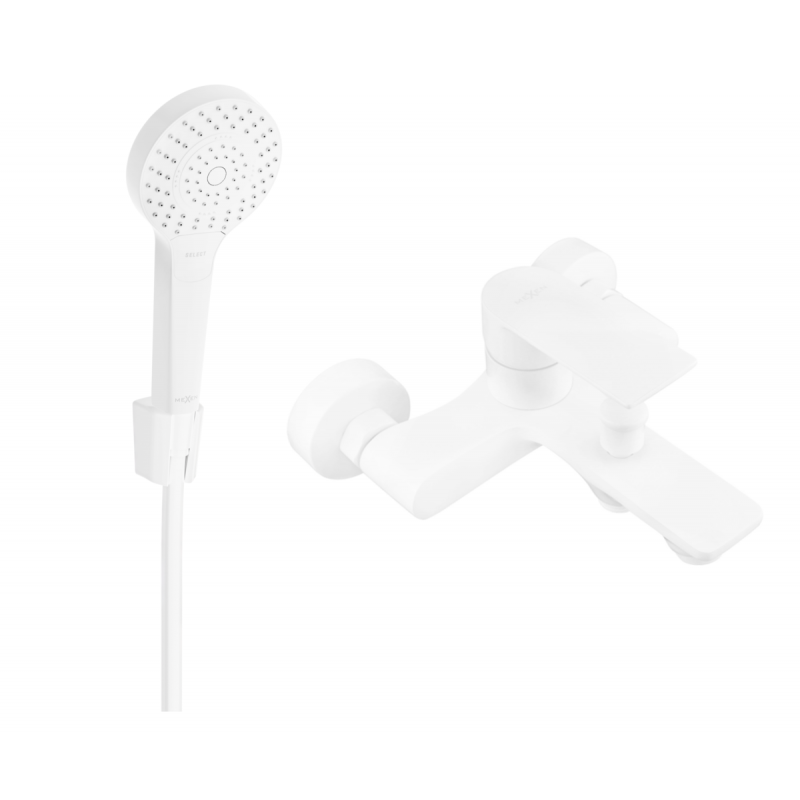 Mexen Royo R05 bathtub faucet with shower set, white - 7223R05-20