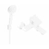 Mexen Royo R40 bath faucet with shower set, white - 7223R40-20