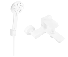 Mexen Royo R40 bathtub mixer tap with shower head, White - 7223R40-20