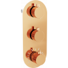 Mexen Kai thermostatic 3-outlet bathtub and shower faucet, rose gold - 77603-60